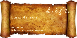 Lung Áron névjegykártya