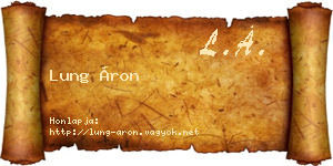 Lung Áron névjegykártya